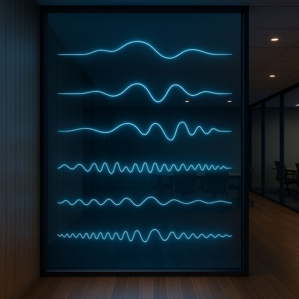 Wavy Frequency LED Partition